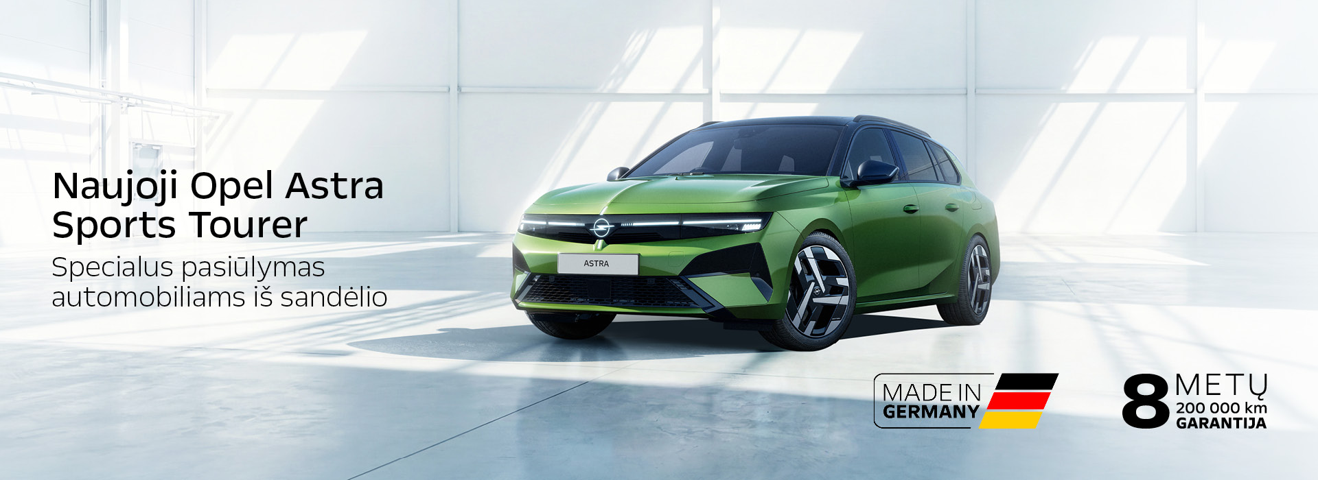 Opel Astra Sports Tourer – specialus pasiūlymas automobiliams iš sandėlio.