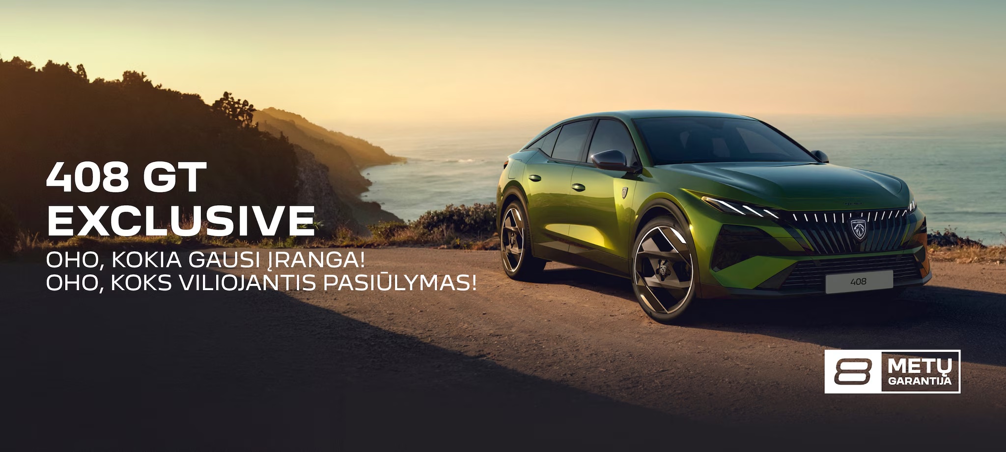 Peugeot 408 GT Exclusive – gausi įranga ir specialus pasiūlymas.