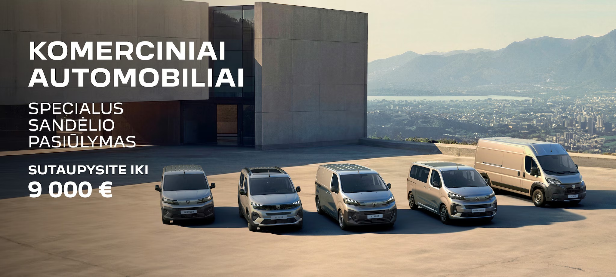 Peugeot komerciniai automobiliai – specialus sandėlio pasiūlymas, sutaupykite iki 9 000 €. 